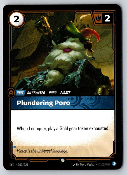 Plundering Poro 069/221 Common Spiritforged Riftbound Near Mint