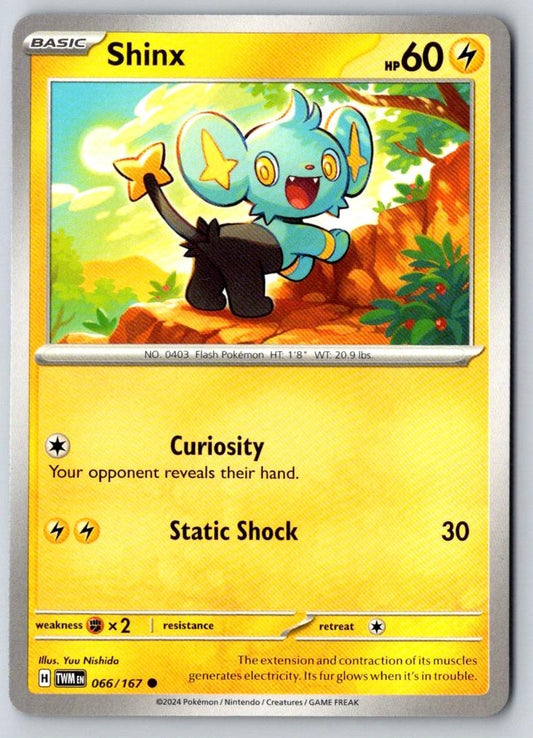Shinx 066/167 Common Twilight Masquerade Pokemon Near Mint