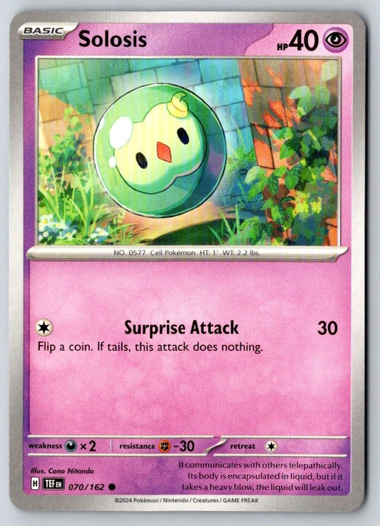 Solosis 070/162 Common Temporal Forces Pokemon Near Mint