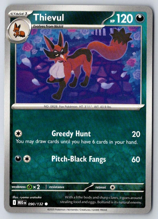 Thievul 090/132 Common Mega Evolution Pokemon Near Mint