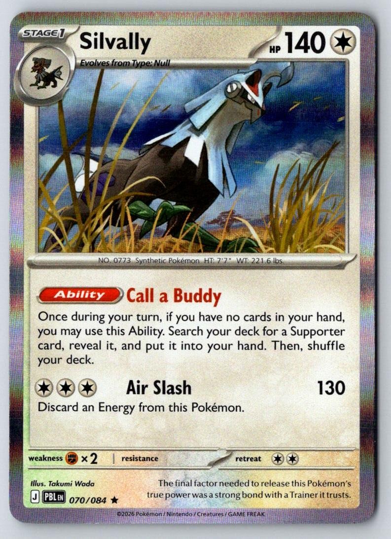 Silvally 070/084 Rare Pitch Black Pokemon Holo Near Mint