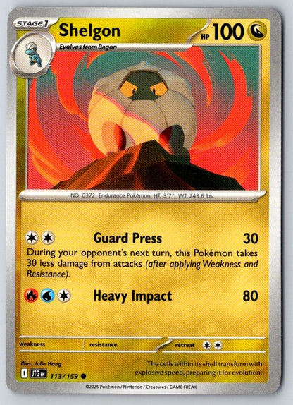Shelgon 113/159 Common Journey Together Pokemon Near Mint