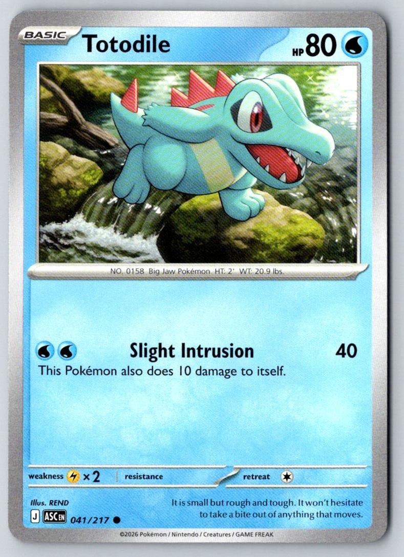 Totodile 041/217 Common Ascended Heroes Pokemon Near Mint