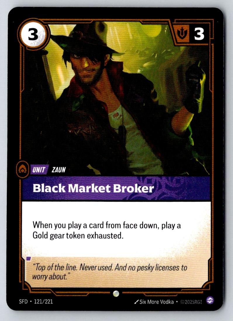 Black Market Broker 121/221 Common Spiritforged Riftbound Near Mint