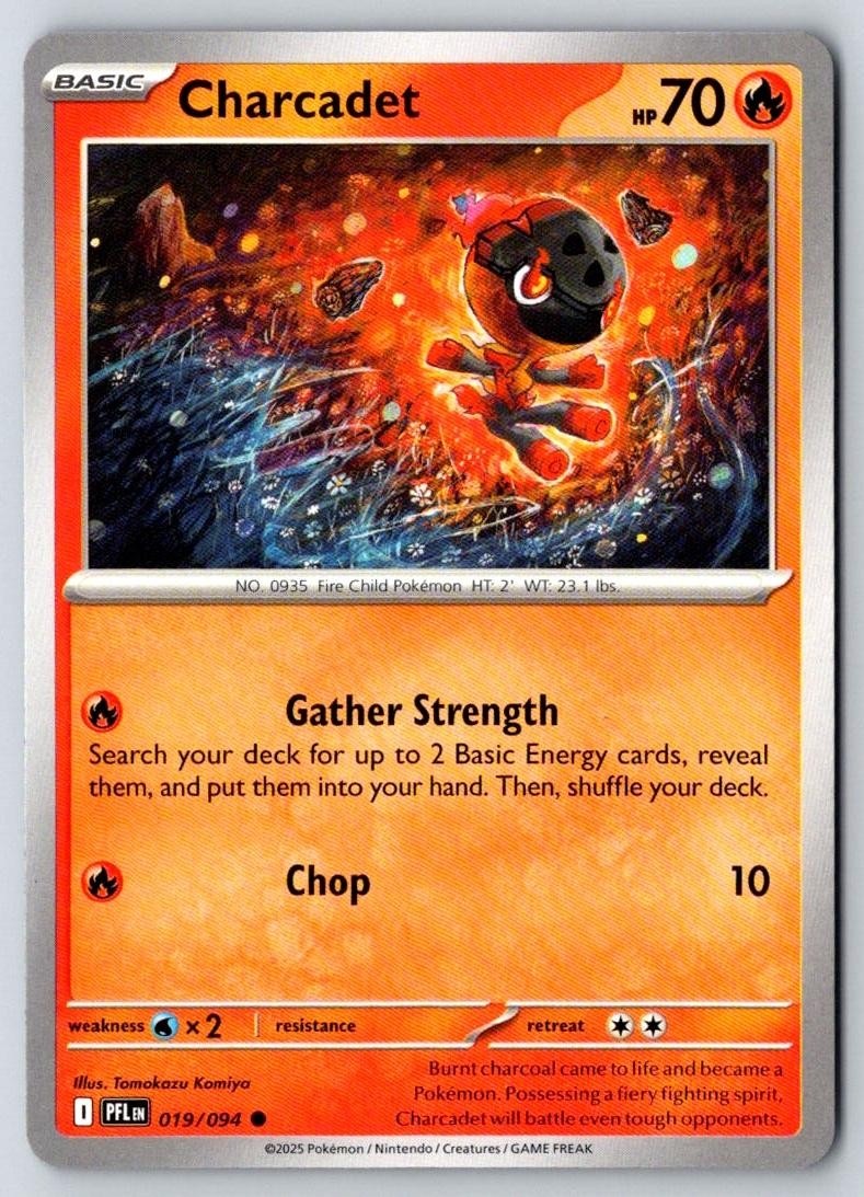 Charcadet 019/094 Common Phantasmal Flames Pokemon Near Mint