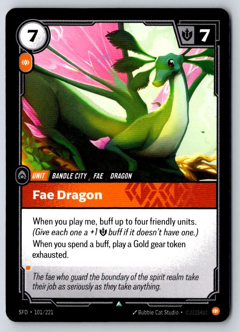 Fae Dragon 101/221 Uncommon Spiritforged Riftbound Near Mint