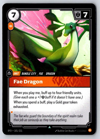 Fae Dragon 101/221 Uncommon Spiritforged Riftbound Near Mint