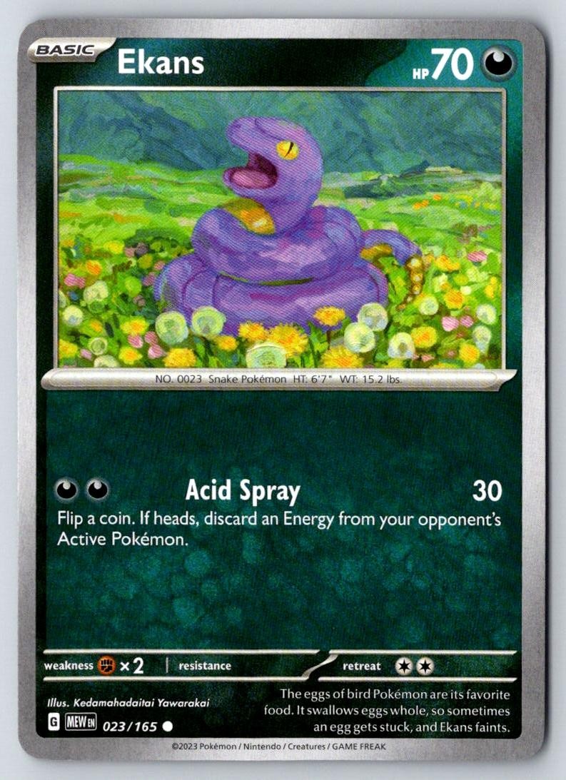 Ekans 023/165 Common 151 Pokemon Near Mint