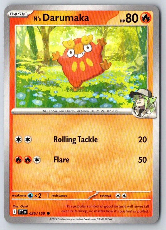 N's Darumaka 026/159 Common Journey Together Pokemon Near Mint
