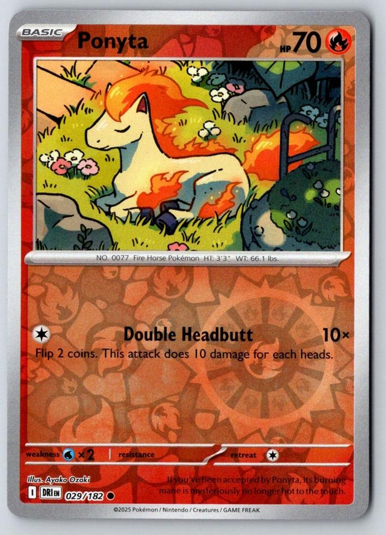 Ponyta 029/182 Common Destined Rivals Pokemon Near Mint