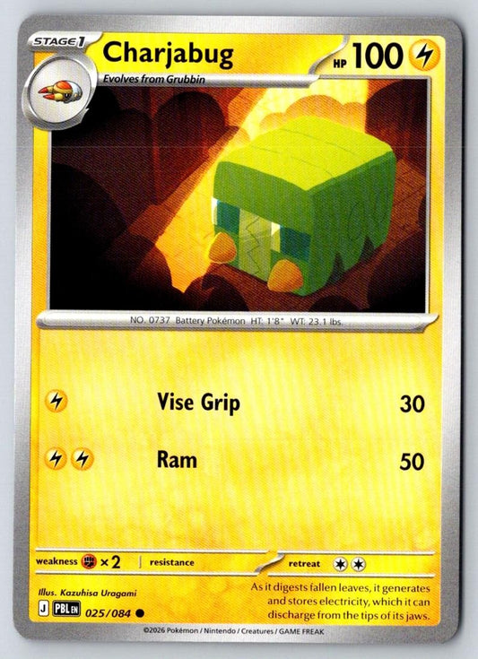 Charjabug 025/084 Common Pitch Black Pokemon Near Mint