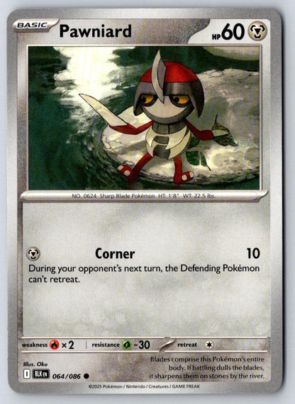 Pawniard 064/086 Common Black Bolt Pokemon Near Mint