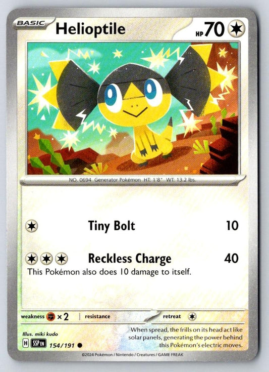 Helioptile 154/191 Common Surging Sparks Pokemon Near Mint