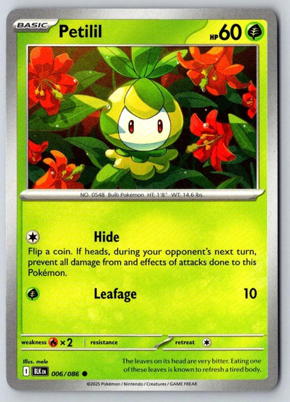 Petilil 006/086 Common Black Bolt Pokemon Near Mint