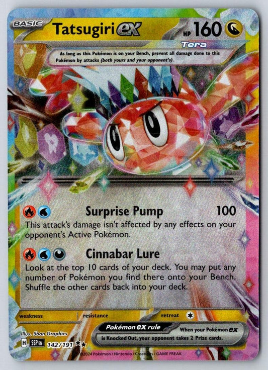 Tatsugiri ex 142/191 Double Rare Surging Sparks Pokemon Holo Near Mint