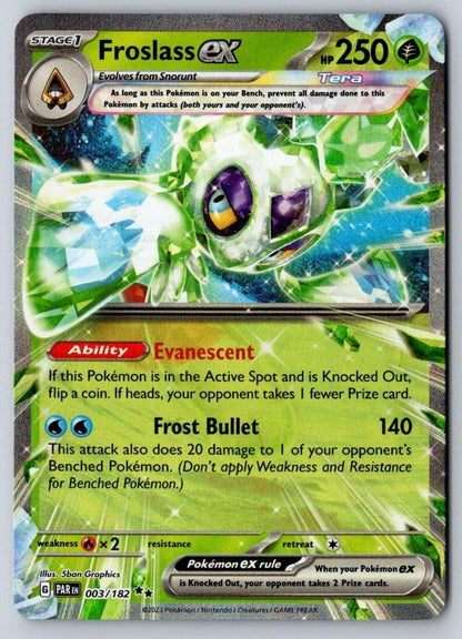 Froslass ex 003/182 Double Rare Paradox Rift Pokemon Near Mint