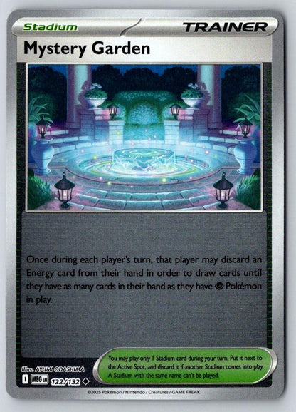 Mystery Garden 122/132 Uncommon Mega Evolution Pokemon Reverse Holo Near Mint