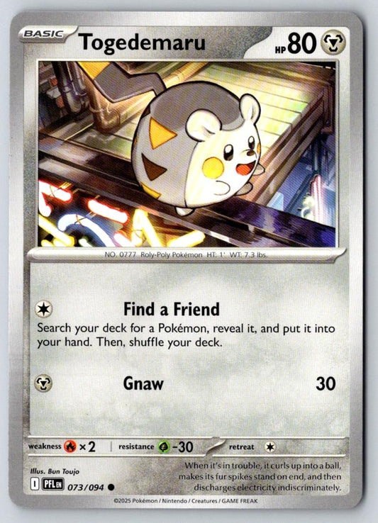 Togedemaru 073/094 Common Phantasmal Flames Pokemon Near Mint