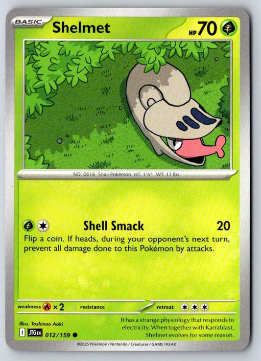 Shelmet 012/159 Common Journey Together Pokemon Near Mint