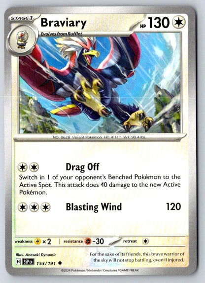 Braviary 153/191 Uncommon Surging Sparks Pokemon Near Mint