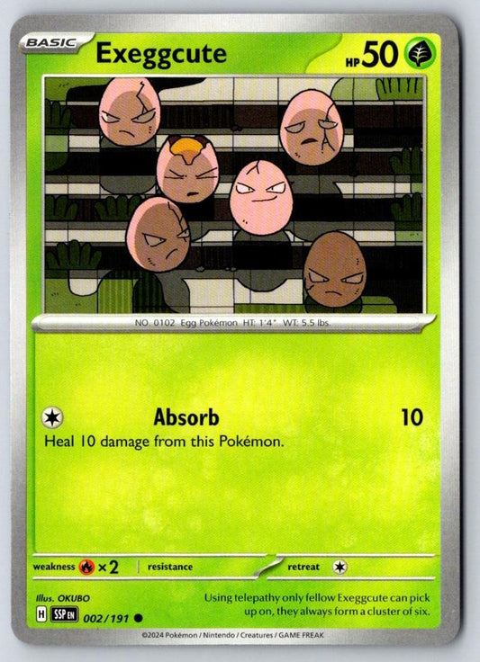 Exeggcute 002/191 Common Surging Sparks Pokemon Near Mint