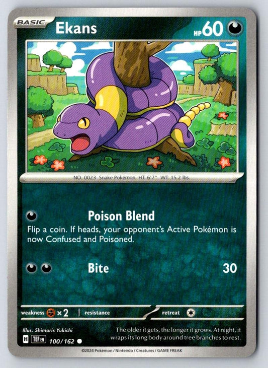 Ekans 100/162 Common Temporal Forces Pokemon Near Mint