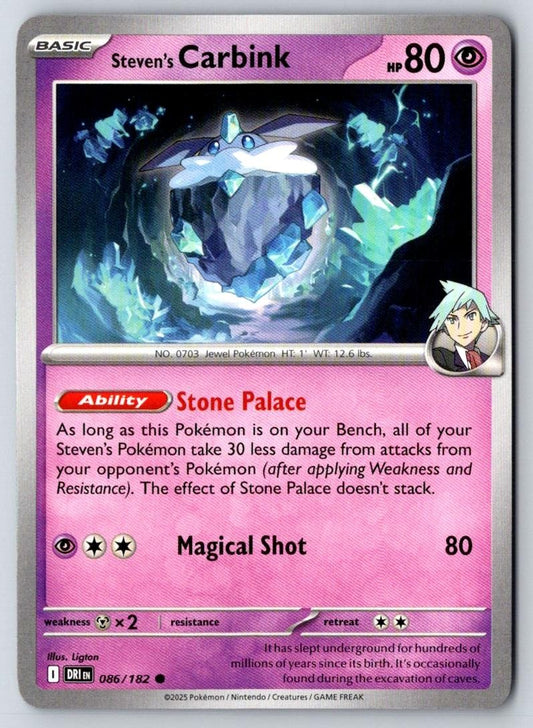 Steven's Carbink 086/182 Common Destined Rivals Pokemon Near Mint