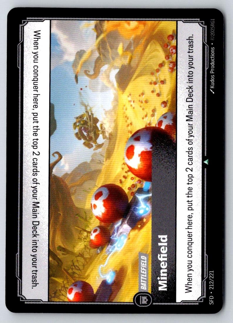 Minefield 212/221 Uncommon Spiritforged Riftbound Near Mint