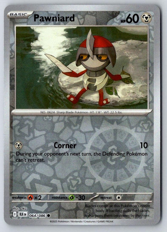 Pawniard 064/086 Common Black Bolt Pokemon Near Mint