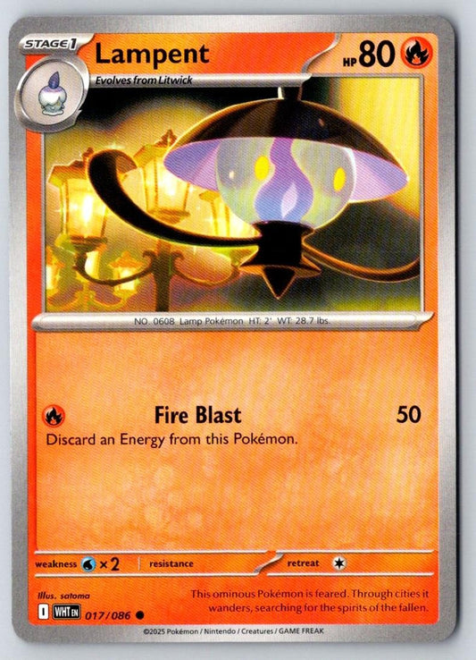 Lampent 017/086 Common White Flare Pokemon Near Mint