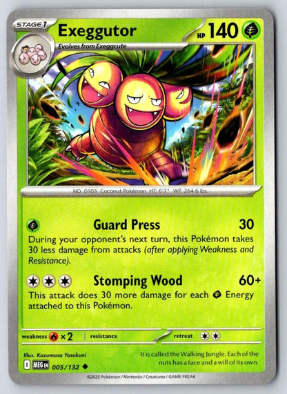 Exeggutor 005/132 Uncommon Mega Evolution Pokemon Near Mint