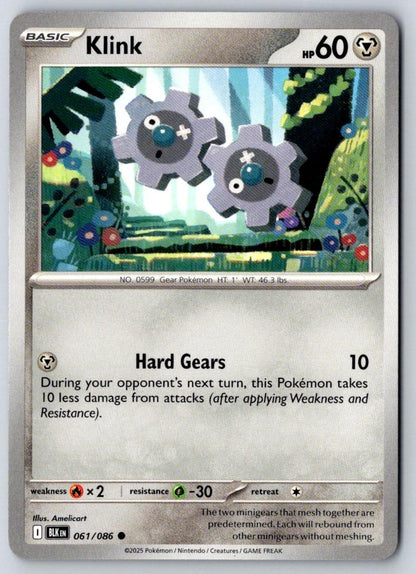 Klink 061/086 Common Black Bolt Pokemon Near Mint