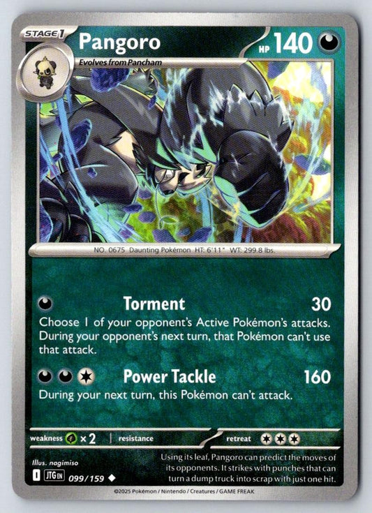 Pangoro 099/159 Uncommon Journey Together Pokemon Near Mint