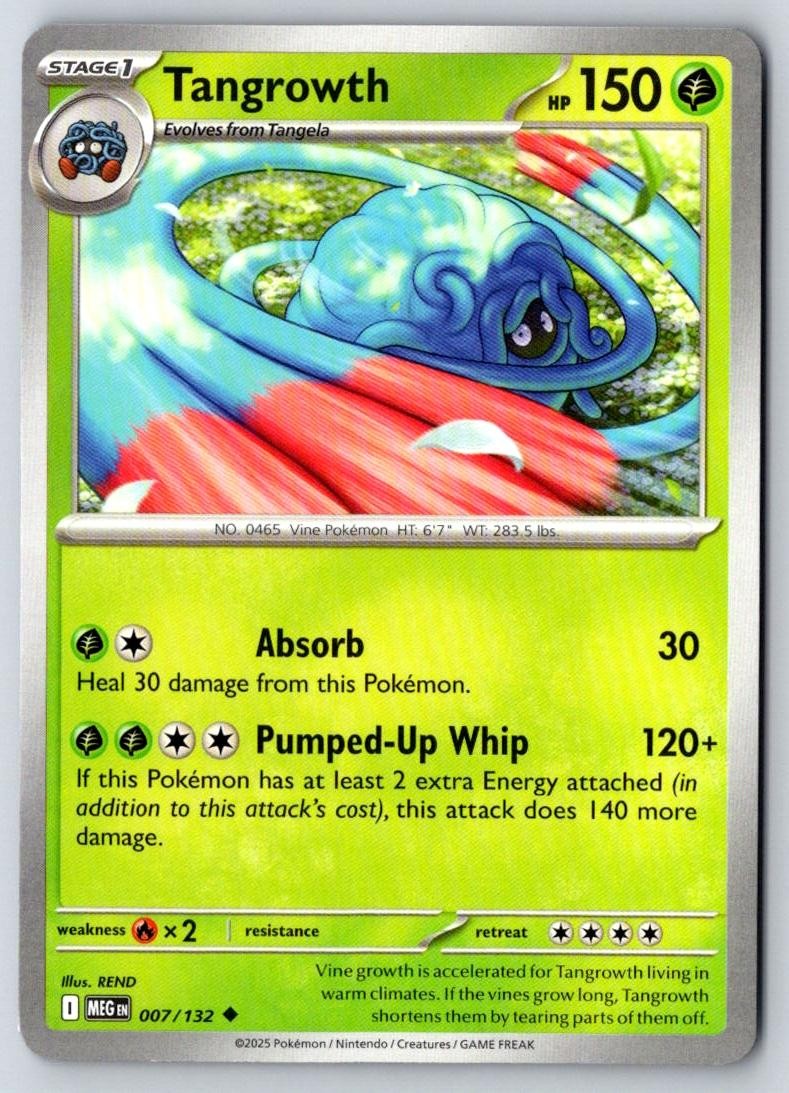 Tangrowth 007/132 Uncommon Mega Evolution Pokemon Near Mint
