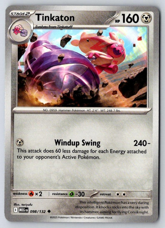 Tinkaton 098/132 Uncommon Mega Evolution Pokemon Near Mint