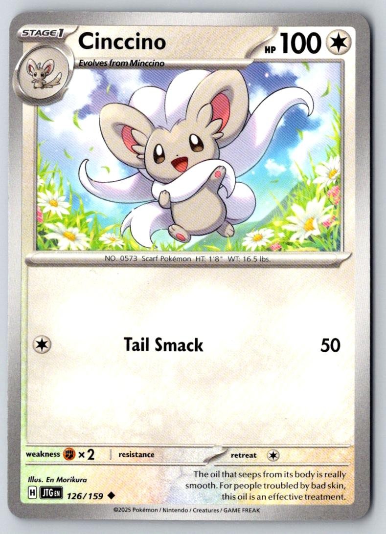 Cinccino 126/159 Uncommon Journey Together Pokemon Near Mint