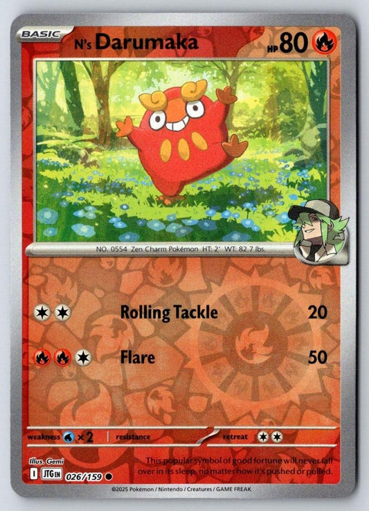 N's Darumaka 026/159 Common Journey Together Pokemon Near Mint