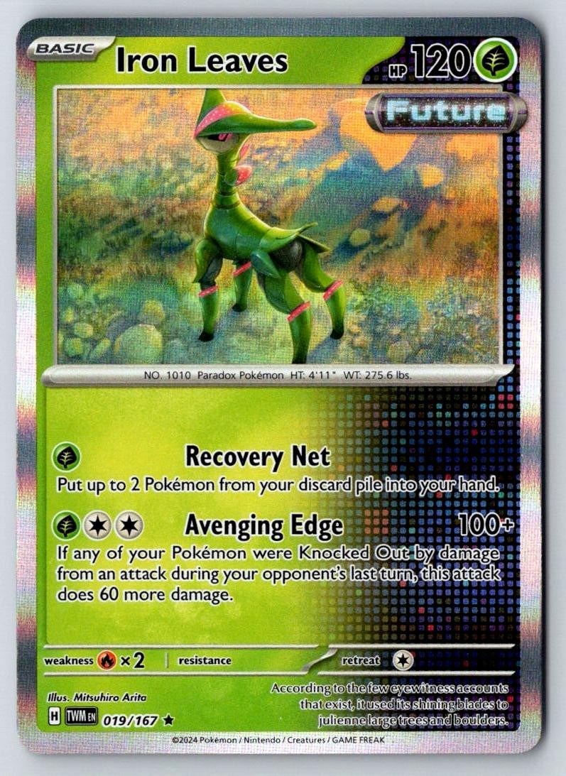 Iron Leaves 019/167 Rare Twilight Masquerade Pokemon Holo Near Mint