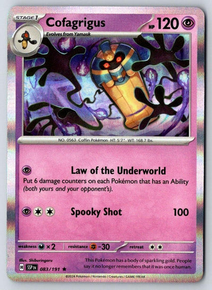 Cofagrigus 083/191 Rare Surging Sparks Pokemon Holo Near Mint
