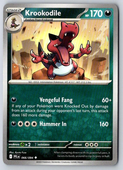 Krookodile 066/094 Uncommon Phantasmal Flames Pokemon Near Mint