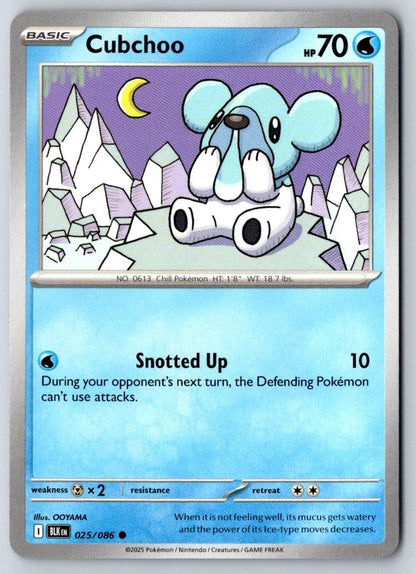 Cubchoo 025/086 Common Black Bolt Pokemon Near Mint