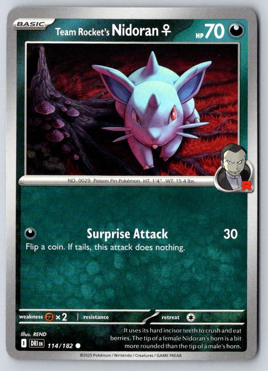 Team Rocket's NidoranF 114/182 Common Destined Rivals Pokemon Near Mint