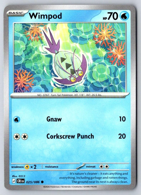 Wimpod 025/086 Common Chaos Rising Pokemon Near Mint