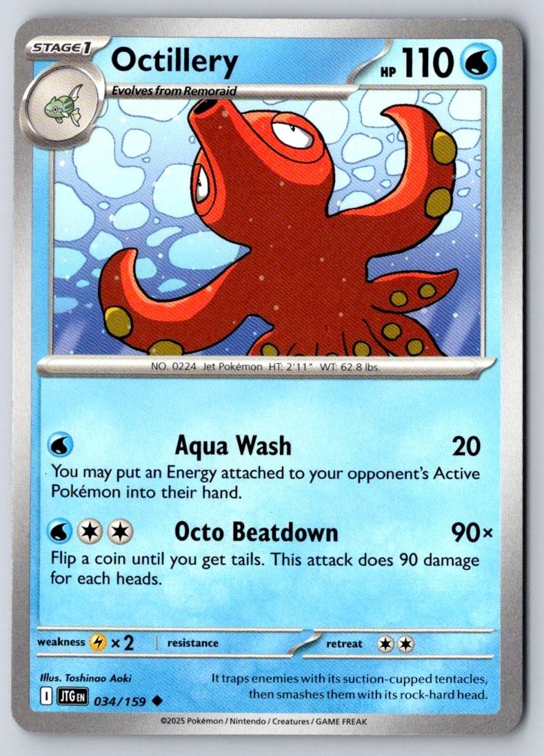 Octillery 034/159 Uncommon Journey Together Pokemon Near Mint
