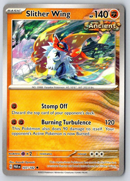 Slither Wing 107/182 Uncommon Paradox Rift Pokemon Near Mint