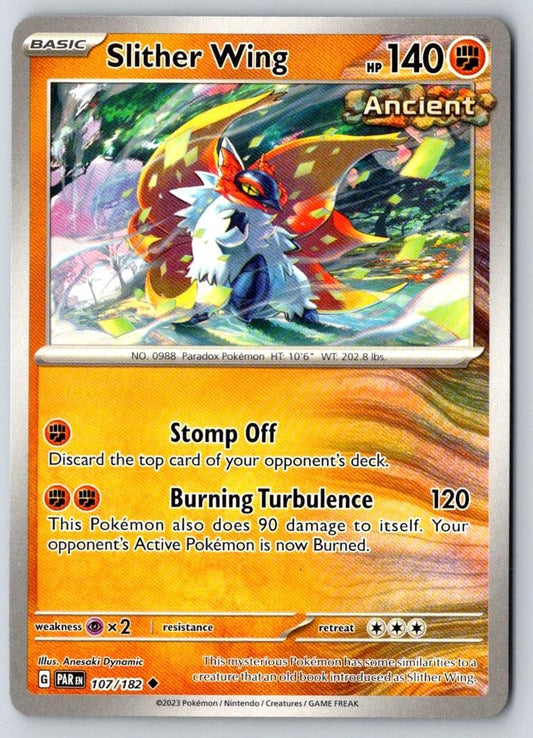 Slither Wing 107/182 Uncommon Paradox Rift Pokemon Near Mint