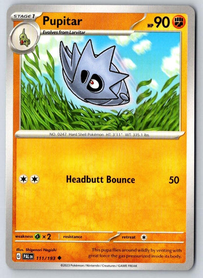Pupitar 111/193 Uncommon Paldea Evolved Pokemon Near Mint