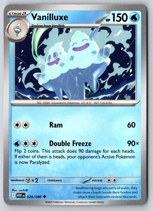 Vanilluxe 029/086 Uncommon White Flare Pokemon Near Mint