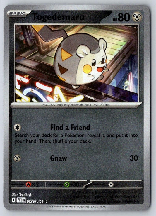 Togedemaru 073/094 Common Phantasmal Flames Pokemon Near Mint