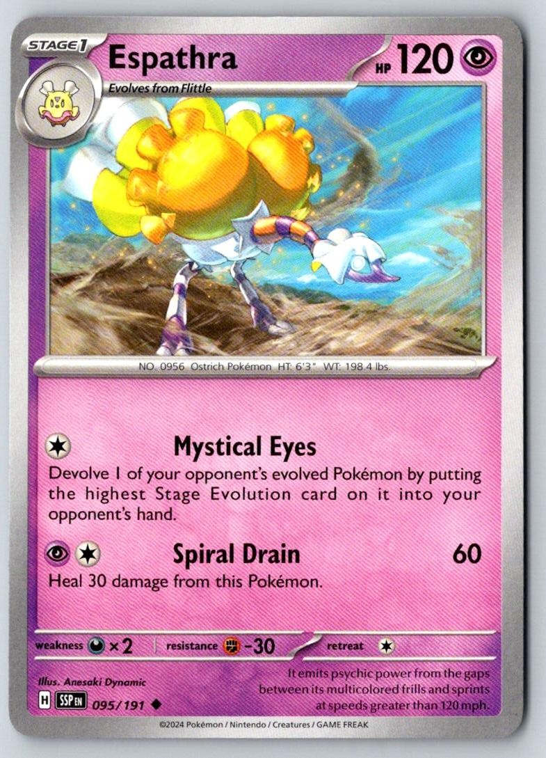 Espathra 095/191 Uncommon Surging Sparks Pokemon Near Mint
